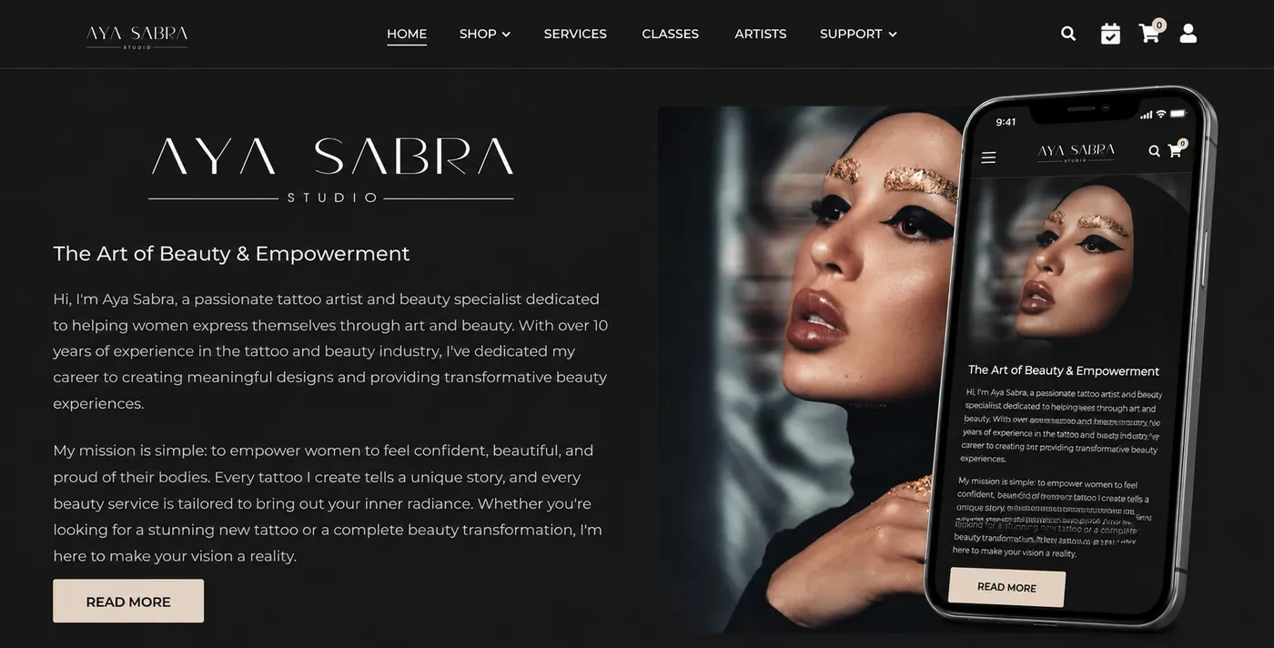 Aya Sabra Studio website preview