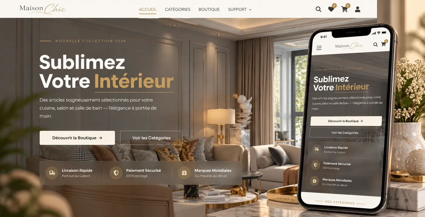 Maison Chic Gabon website preview